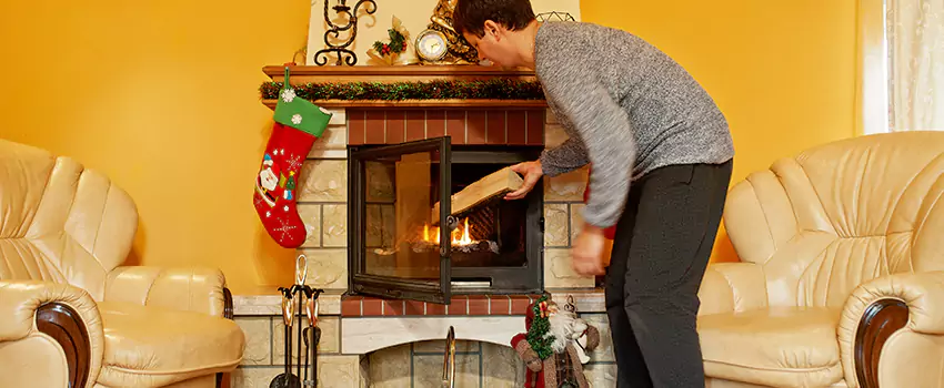 Rusted Metal Fireplace Restoration in Hermosa Beach, California